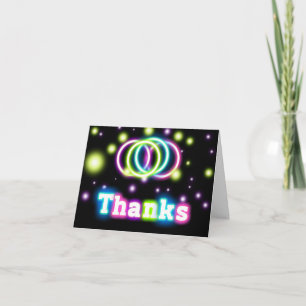 Gloeiende Neon Letters BEDANKT dank je wel Vouwkaa