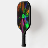 Gloeiende neon mannelijke moderne Initialen Pickleball Paddle (Links)