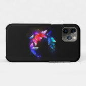 Gloeiende Neon Nachtvlinders op Zwarte achtergrond Case-Mate iPhone Case (Achterkant (horizontaal))