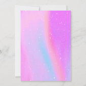 Gloeiende Neon Roller Schaatsen sneeuw Verjaardag  Kaart (Achterkant)