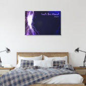 Gloeiende Neon Stars Bar Bat Mitzvah Inlogbord Canvas Afdruk (Insitu (Slaapkamer))