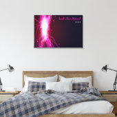 Gloeiende Neon Stars Bar Bat Mitzvah Inlogbord Canvas Afdruk (Insitu (Slaapkamer))