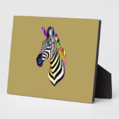 Gloeiende Neon Zebra Fotoplaat (Zijkant)