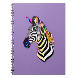 Gloeiende Neon Zebra Notitieboek