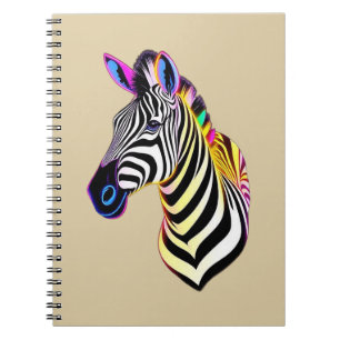 Gloeiende Neon Zebra Notitieboek