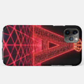 Gloeiende neonrode letter A Case-Mate iPhone Case (Achterkant (horizontaal))