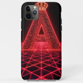 Gloeiende neonrode letter A Case-Mate iPhone Case (Achterkant)
