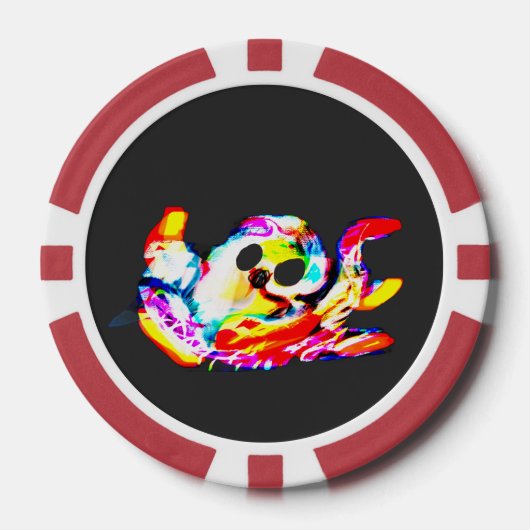 Gloeiende Octopus zomer Poker Chips (Voorkant)