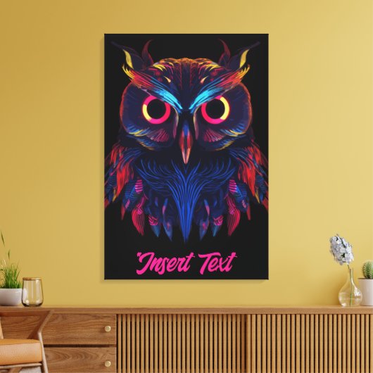 Gloeiende ogen canvas afdruk (Insitu (Woonkamer))