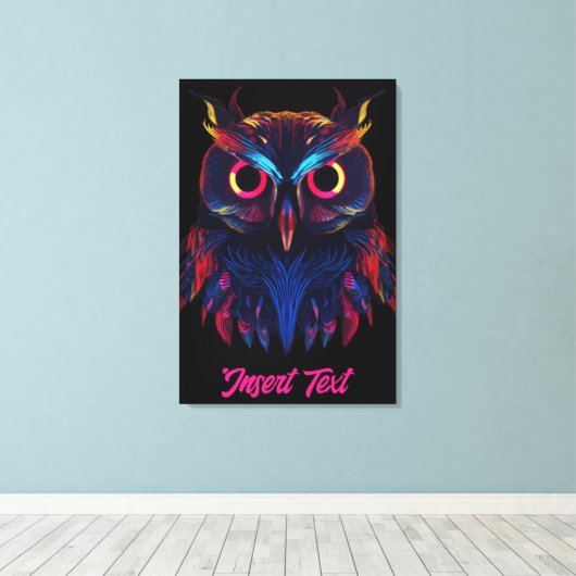 Gloeiende ogen canvas afdruk (Insitu (Houten vloer))