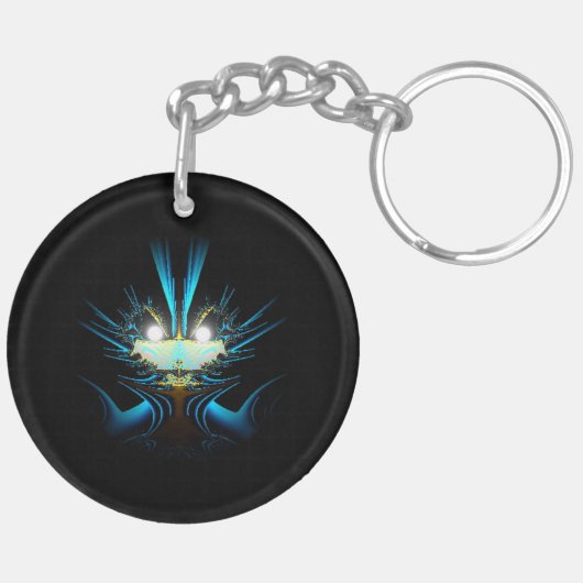 Gloeiende Ogen Lichtgevend Blauw Wezen Sleutelhanger (Achterkant Rechts)