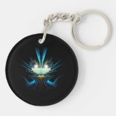 Gloeiende Ogen Lichtgevend Blauw Wezen Sleutelhanger (Achterkant)
