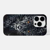 GLOEIENDE OGEN LUIPAARD MET PUNTPATROON iPhone HOESJE (Achterkant horizontaal)