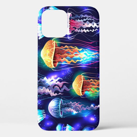 Gloeiende onderwater kwal horizontale banner Case-Mate iPhone case (Achterkant)