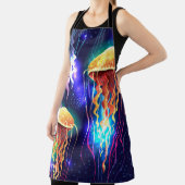 Gloeiende onderwater kwal horizontale banner schort (Insitu)