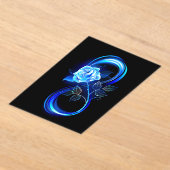 Gloeiende oneindigheid met blauwe roos acryl uitnodigingen (Laagn)