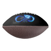 Gloeiende oneindigheid met blauwe roos american football (Gedraaid 90)