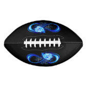 Gloeiende oneindigheid met blauwe roos american football (Voorkant)
