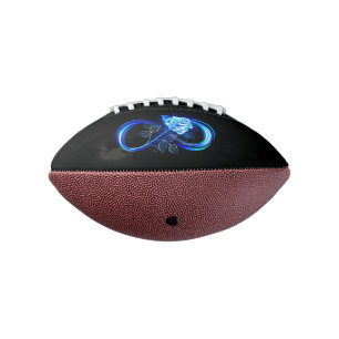 Gloeiende oneindigheid met blauwe roos american football