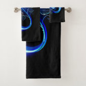 Gloeiende oneindigheid met blauwe roos bad handdoek (Insitu)