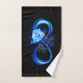Gloeiende oneindigheid met blauwe roos bad handdoek (Handdoek)