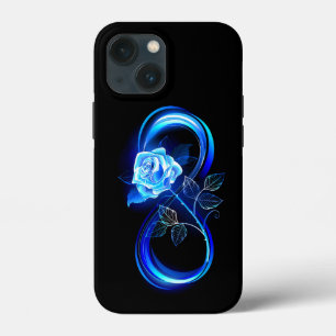 Gloeiende oneindigheid met blauwe roos Case-Mate iPhone case