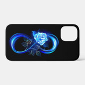 Gloeiende oneindigheid met blauwe roos Case-Mate iPhone case (Achterkant (horizontaal))