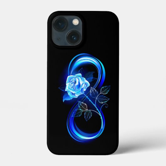 Gloeiende oneindigheid met blauwe roos Case-Mate iPhone case (Achterkant)