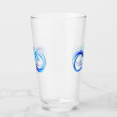 Gloeiende oneindigheid met blauwe roos glas (Rechts)