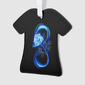 Gloeiende oneindigheid met blauwe roos ornament (voorkant)