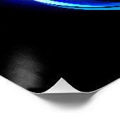 Gloeiende oneindigheid met blauwe roos perfect poster (Hoek)