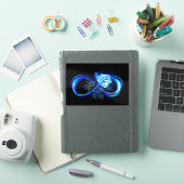 Gloeiende oneindigheid met blauwe roos sticker (iPad Cover)