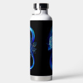 Gloeiende oneindigheid met blauwe roos waterfles (Rechts)