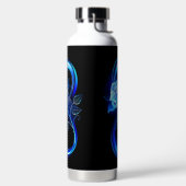 Gloeiende oneindigheid met blauwe roos waterfles (Links)