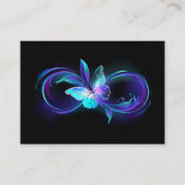 Gloeiende Oneindigheid met Magische Vlinder Aanbevelingskaartje (Voorkant)