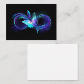 Gloeiende Oneindigheid met Magische Vlinder Aanbevelingskaartje (Voorkant / Achterkant)