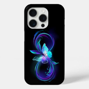 Gloeiende Oneindigheid met Magische Vlinder iPhone 15 Pro Case