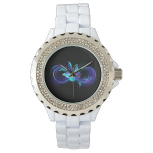 Gloeiende Oneindigheid met Magische Vlinder Horloge
