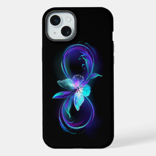 Gloeiende Oneindigheid met Magische Vlinder iPhone 15 Plus Case