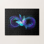 Gloeiende oneindigheid met magische vlinder legpuzzel (Horizontaal)