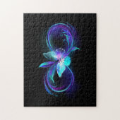 Gloeiende oneindigheid met magische vlinder legpuzzel (Verticaal)