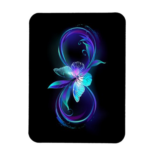 Gloeiende Oneindigheid met Magische Vlinder Magneet (Verticaal)