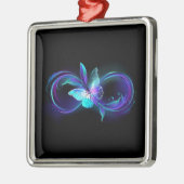 Gloeiende Oneindigheid met Magische Vlinder Metalen Ornament (Links)