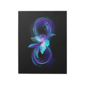 Gloeiende Oneindigheid met Magische Vlinder Notitieblok (Linkerzijde)