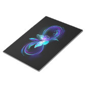 Gloeiende Oneindigheid met Magische Vlinder Notitieblok (Schuin)