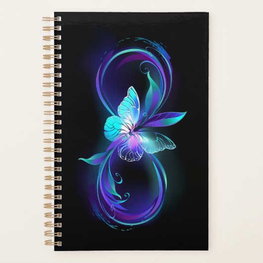Gloeiende Oneindigheid met Magische Vlinder Planner (Voorkant)