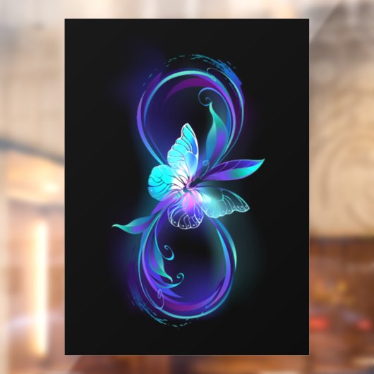 Gloeiende oneindigheid met magische vlinder raamsticker (Vel 2)