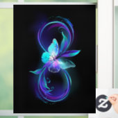 Gloeiende oneindigheid met magische vlinder raamsticker (Huis)