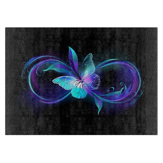 Gloeiende Oneindigheid met Magische Vlinder Snijplank (Voorkant)