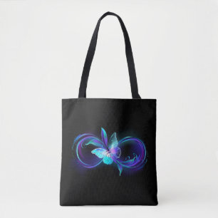 Gloeiende Oneindigheid met Magische Vlinder Tote Bag